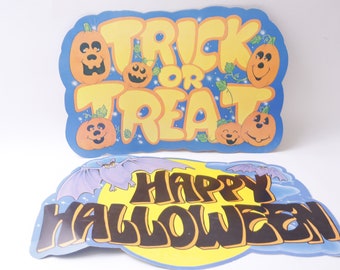 Happy Halloween, Trick Or Treat, Decoration, Paper Cardboard, Party Supply, Kids Craft, Supply, Hobby, Holiday, Vintage, ~211020-DISV 884