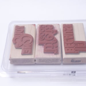 Text, Textur, Denn, Das Leben ist gut, You & Me, Well Said, Stempel set, Holz, Gummi, Nachrichtenstempel, Vintage, Kartenherstellung, ~ 20-01-08