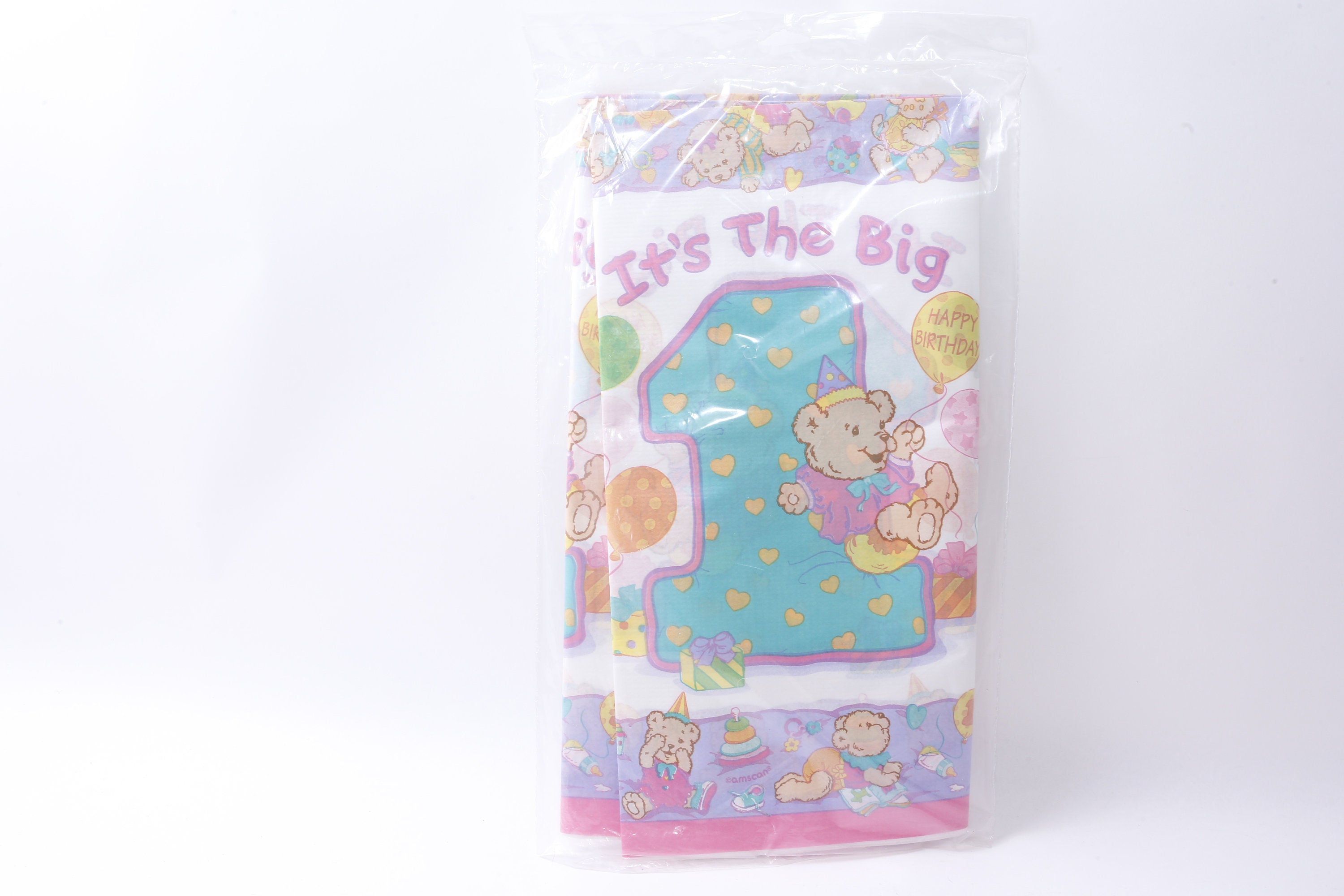 Its The Big One First Birthday 1 Year Tablecloth Tablecover Baby Party Teddy Bear Interior Decor Vintage Photo Prop 2001967