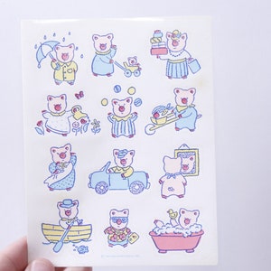 Funny, Pigs, Sticker Sheet, Hallmark, 1990, Animals, Cartoon Characters, Pictures, Children, Vintage, Collection ~ 20-17-577 AA