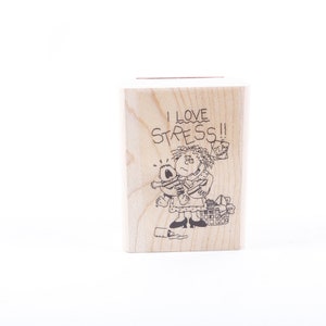 Estrés Madre Bebé Mujer Divertida Imagen Hogar Frase Familiar Palabras - Sello de Mensaje - Sello de Goma de Madera - Vintage - Fabricación de Tarjetas ~ 20-01-95