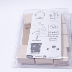 Fun Filled, Blumen, Topf, Floral, Kerze, Wunsch, Blüte, Stempel set, Holz, Gummi, Nachrichtenstempel, Vintage, Kartenherstellung, ~ 20-01-621