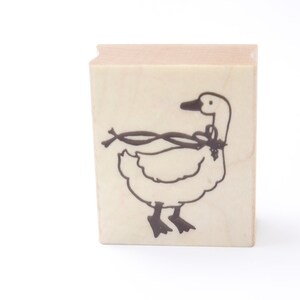 Canard caneton, Ruban, Oiseau, Timbre, Timbre unique, Timbre animal, Tampon en caoutchouc, Bois, Fabrication de cartes, Objet de collection ~220924-DISV / M-05-03