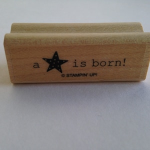 Nace una estrella - Tipografía - Palabras - Sello de goma vintage - Fabricación de tarjetas - Manualidades ~ 20-01-197