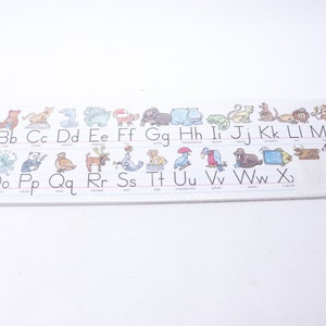Juego sellado de suministros para maestros Zaner-Bloser, alfabeto, tarjeta de cartas, animales, escuela, aprendizaje, kit, suministro, papelería, vintage, ~ 20-01-491
