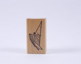 Windsurfen, Sport, Water, Oceaan, Zee - Message Stamp - Houten, Rubber, Stempel - Vintage - Card Making ~ 20-01-133