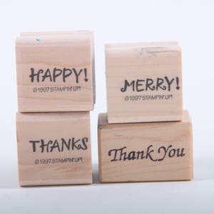 Happy, Merry, Thank You, Thank You, Stempelset, Kartenherstellung, Kartenantwort, Stampin Up, Vintage, Scrapbooking ~ Sir Stampington ~ 20-19-659