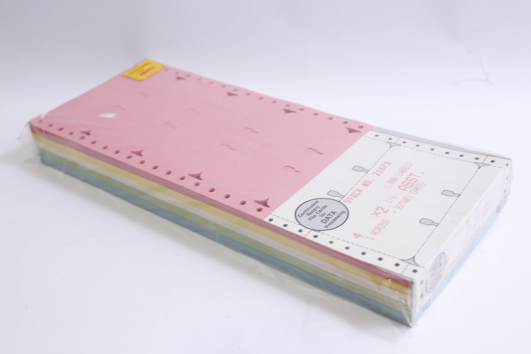 Continuous, Rotary, File Cards, Data Processing, Unopened, Office