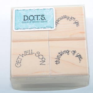 DOTS, rétablissez-vous bientôt, en pensant à vous, spécialement pour vous, souhaits, fabrication de cartes, notes, vintage, timbre dans une boîte ~ 20-27-945
