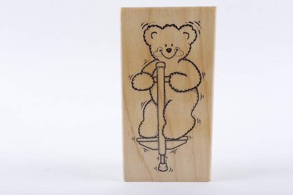 Bear Message Wooden Stamp Bear Message Wooden Stamp