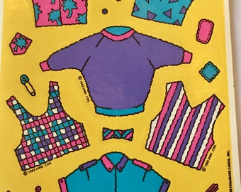 Vtg 80's Sweaters Vintage Single Sticker Sheet 1985 Scrap Booking Sticker Collecting Craft ~ 20-10-339