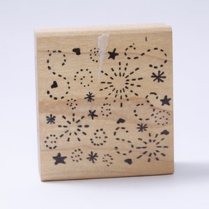 Feux d’artifice, Étincelles, Étoiles, Cœurs, Vacances, Texture, Timbre de message, Bois, Caoutchouc, Tampon, vintage, Fabrication de cartes, ~ M-03-06