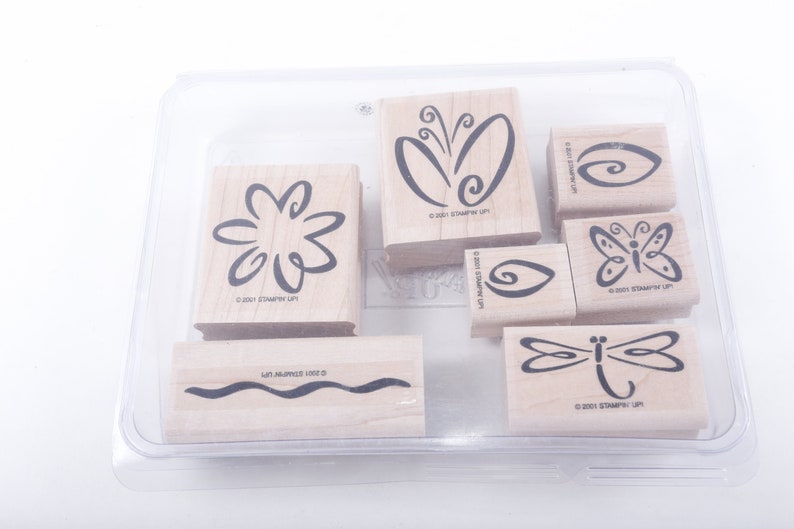 Two-step Stampin Fresh Flowers Butterfly Shapes Stamp Set - Etsy