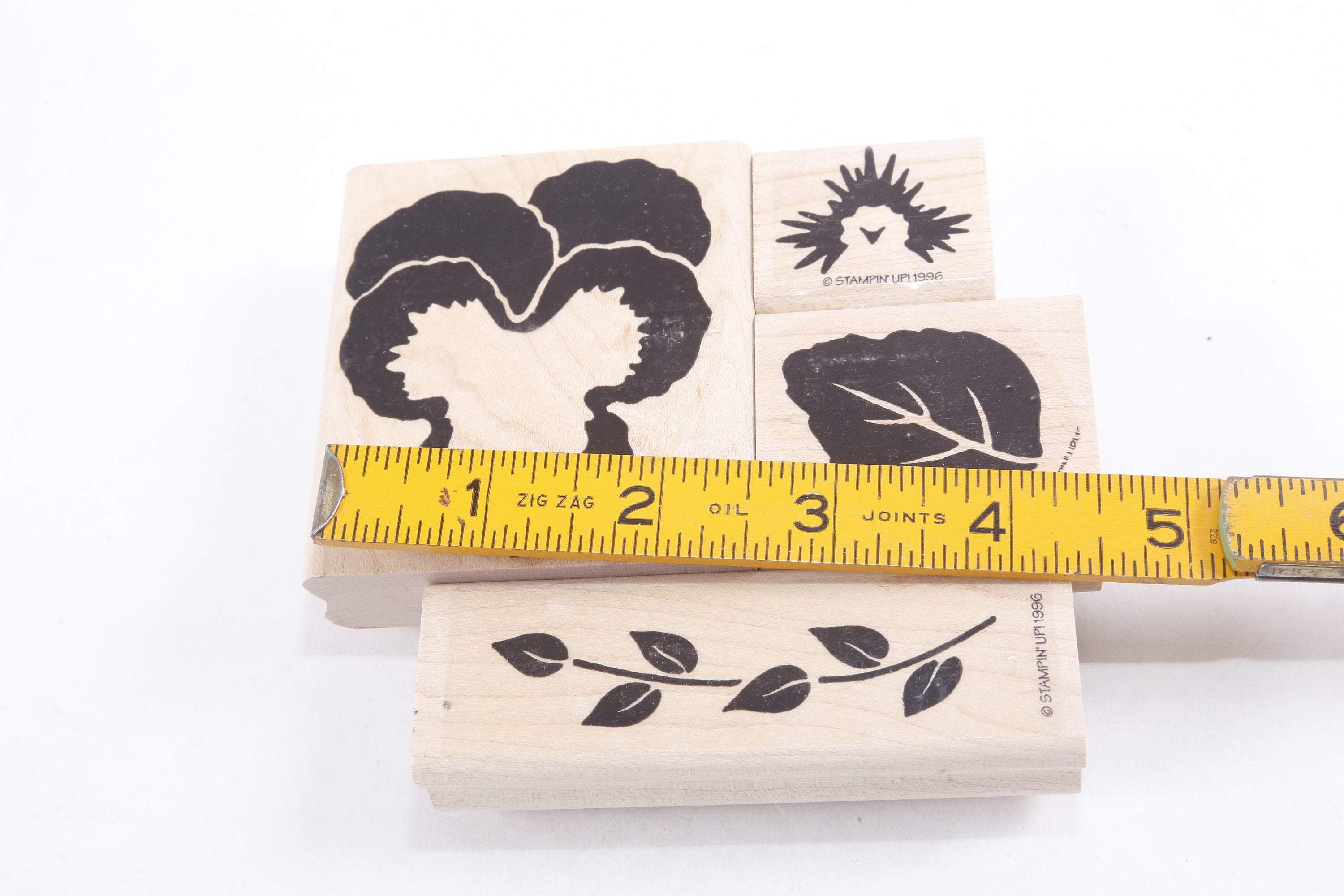 Leaves Plant Flower Stampin up 1996, Stamp Set Wooden Rubber  display picture 1