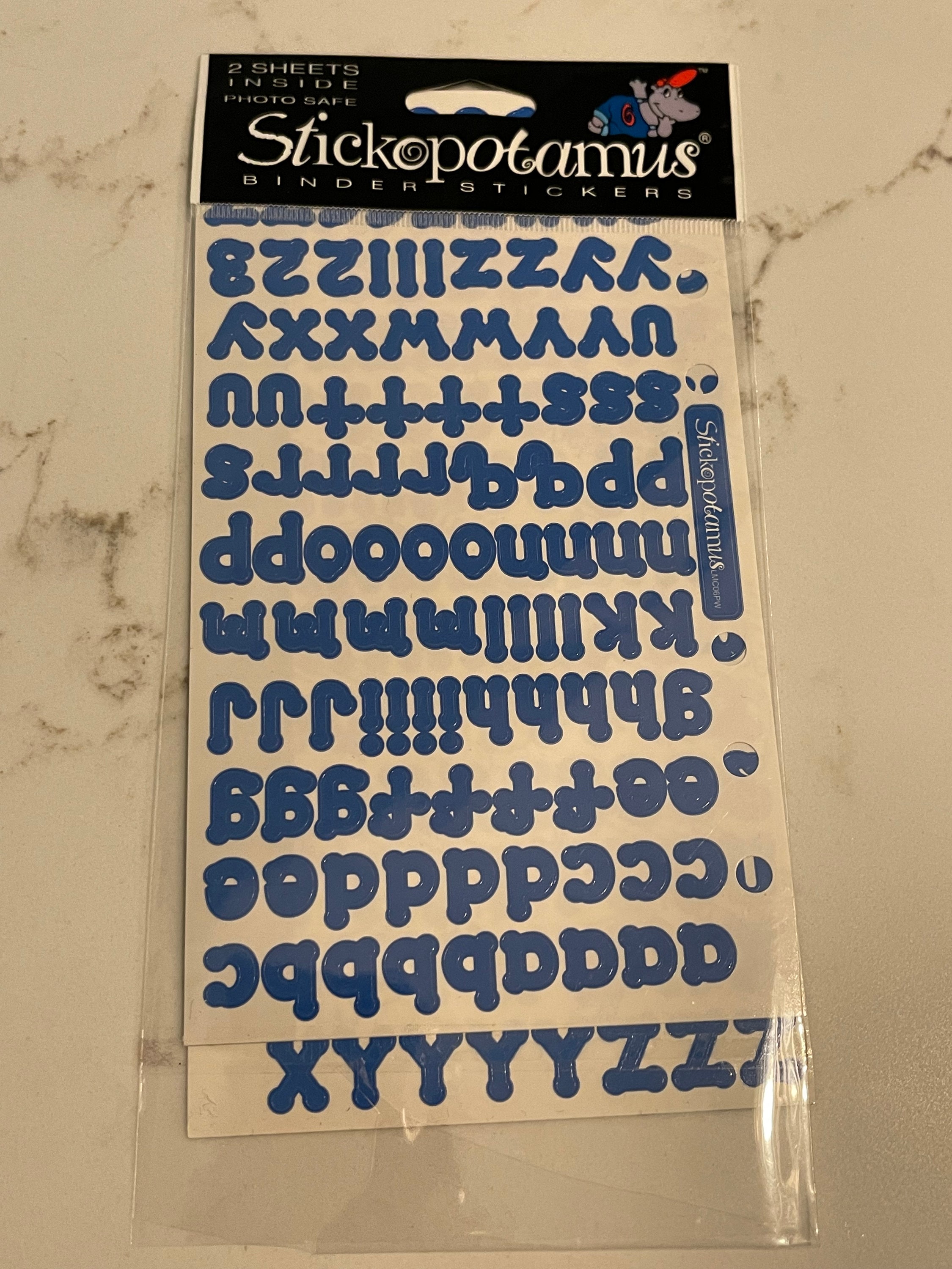 Blue Letters, Characters, Numbers, Photo Safe, Sticker Sheets ...