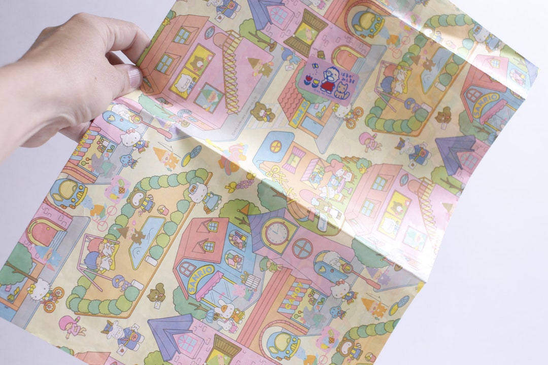 Sanrio Wrapping Paper Bag Character-themed Gift Bag Sanrio - Etsy