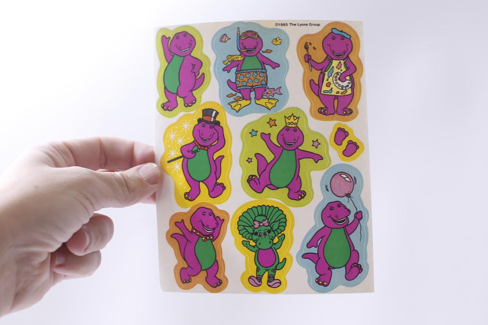 VINTAGE - BARNEY the Dinosaur PLUSH 1992 Lyons Group 15 plus 3 Barney figures