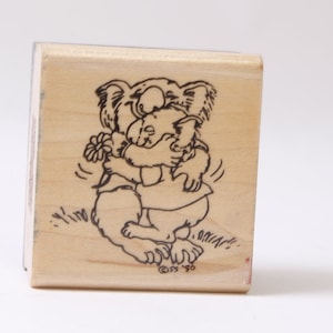 Koala, Abrazos, Madre, Bebé, Animal, Zoológico de Suzy, Estampilla de goma, Sello de mensaje, Fabricación de tarjetas, Hobby, Manualidades para niños, Papelería, ~221109-DIS-1 1156