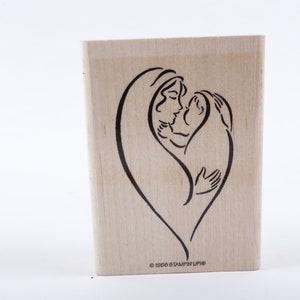 Mother Baby Love Heart Family Stampin Up 1998 - Sello de mensaje - Sello de goma de madera - Vintage - Fabricación de tarjetas ~ 20-01-20