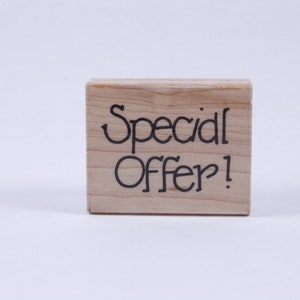 Offerta Speciale, Frase, Parole, Annuncio - Timbro Messaggio - Legno, Gomma, Timbro - Vintage - Fabbricazione di carte ~ 20-01-133