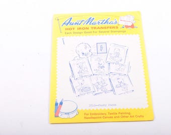 Aunt Martha's Days of the Week Hot Iron Transfers Embroidery Arts Crafts Ducky Ducks ~ The Pink Room ~ 127