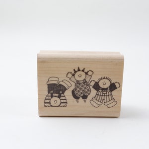 Niños, Niños, Sello, Sello de Goma, Madera, Stampin Up, Vintage, Fabricación de Tarjetas, ~ 289
