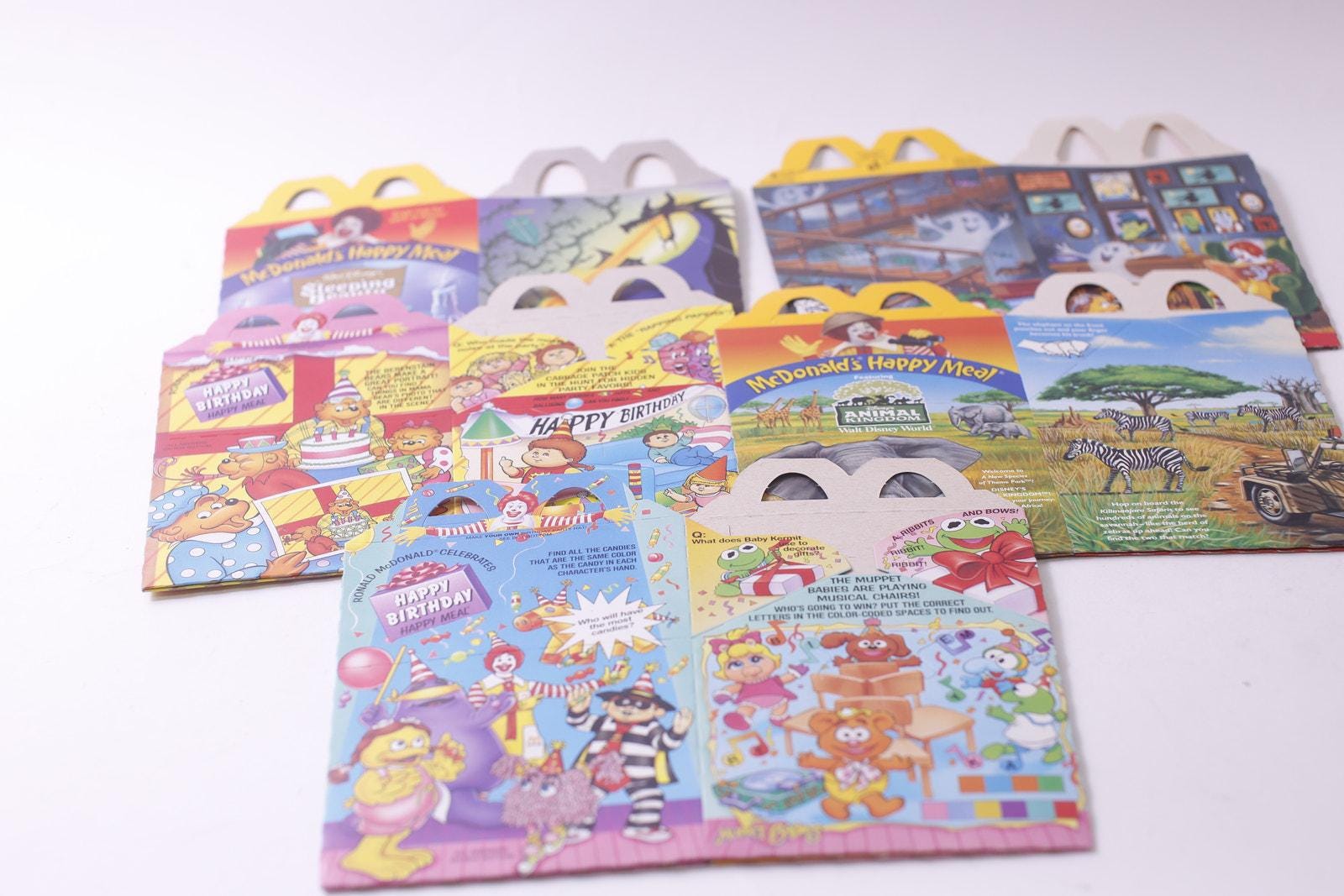 McDonald's, Happy Meal, Birthday, Unused Boxes, Muppets, Peanuts, Party, Food Containers, ~ 250627-SHC SHC-024