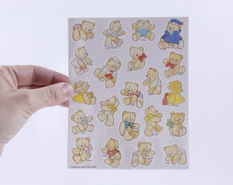 Teddy Bears, Sticker Sheet, American Greetings, Pictures, Children, Vintage, Collection ~ 20-01-221