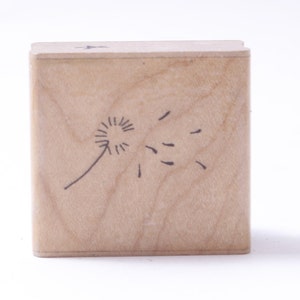 Pissenlit, Fleur, Vent, Végétal, Floral, Nature, JRL Design, Timbre Message, Bois, Caoutchouc, Timbre, Vintage, Fabrication de cartes, ~ M-05-01