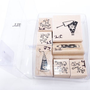 Close To My Heart, Mädchen, Makeup, Kosmetik, Stempel Set, Message Stamps, Stempel, Stampin Up, Vintage, Kartenherstellung, ~ 20-01-291