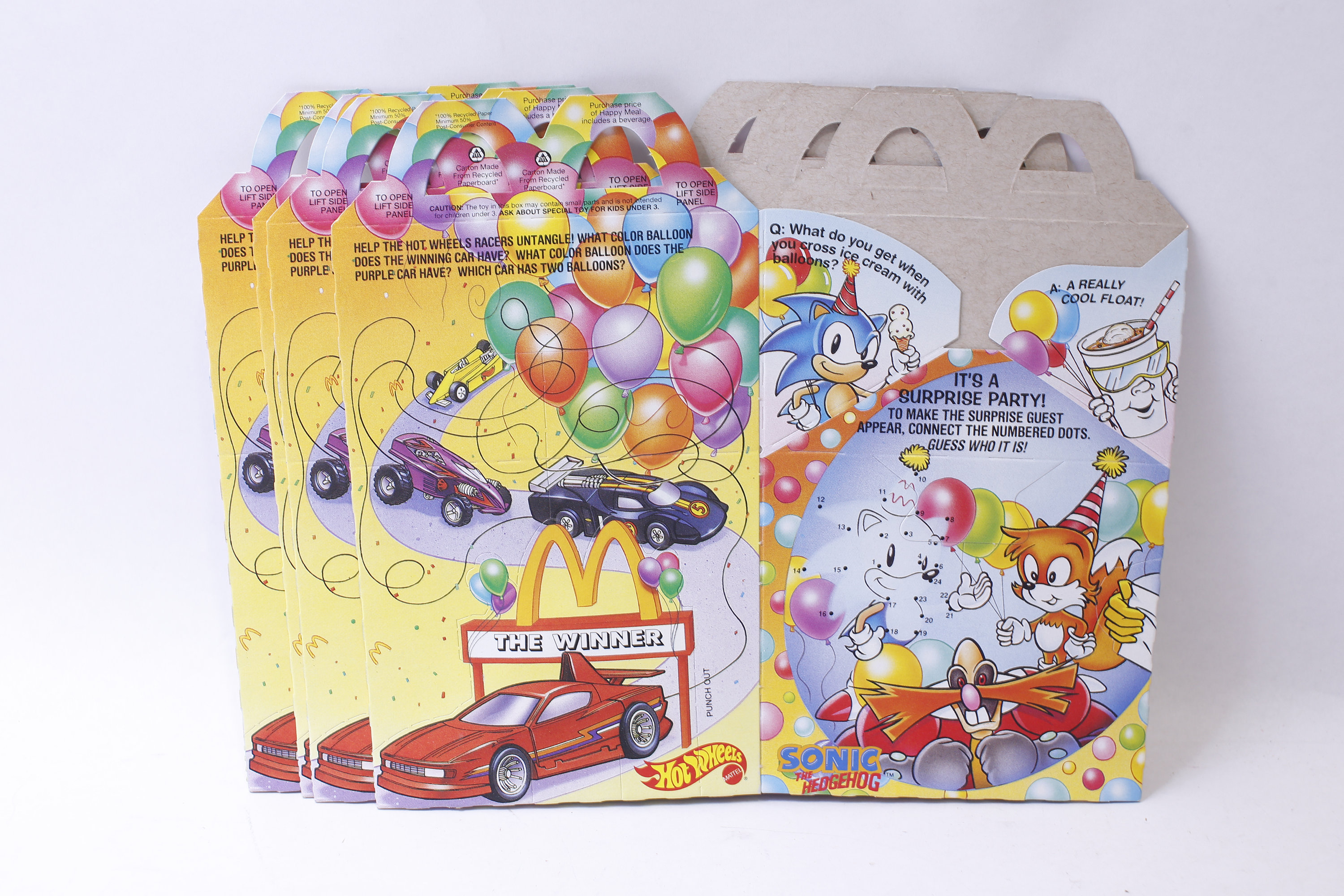 Mcdonald's Happy Meal, Hot Wheels, Sonic the Hedgehog, Barbie