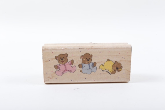 Bear Message Wooden Stamp Bear Message Wooden Stamp