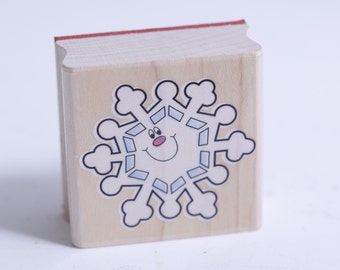 Cute Smiling Snowflake, Message Stamp, Winter, Christmas, Holiday Greetings, Card Making, Scrapbooking, ~ 231014-DISV 561