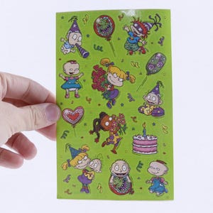 Rugrats, TV Series, Sticker Sheet, Viacom, 2000, Babies, Pictures, Cartoon Characters, Children, Vintage, Collection ~ 351