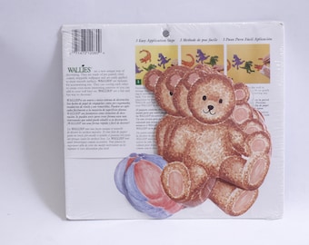 Teddy Bear, Wallies, Wallpaper Cutouts, 25 Precious Bear, Adorable, Decoration, Nursery, Kids Room, Vintage, Home Design, ~ 230624-GS 31