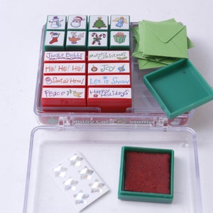 Kerstmis, Wensen, Spreuken, Symbolen, Enveloppen, Vakantie, Stempel Set, Houten, Rubber, BerichtZegels, Vintage, Kaart maken, ~ 20-33-1158