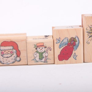 Weihnachtsgeschenk - Weihnachtsmann - Schneemann - Engel - Nordstern - STEMPEL SET - Vintage - Kartenherstellung - Basteln ~ 20-01-95