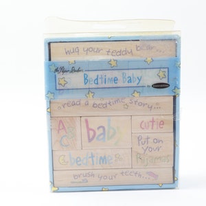 Bedtime Baby, Stampabilities, Stamp Set, Message Stamps, Rubber Stamps, Wooden, Stampin Up, Vintage, Card Making , ~ 20-01-196