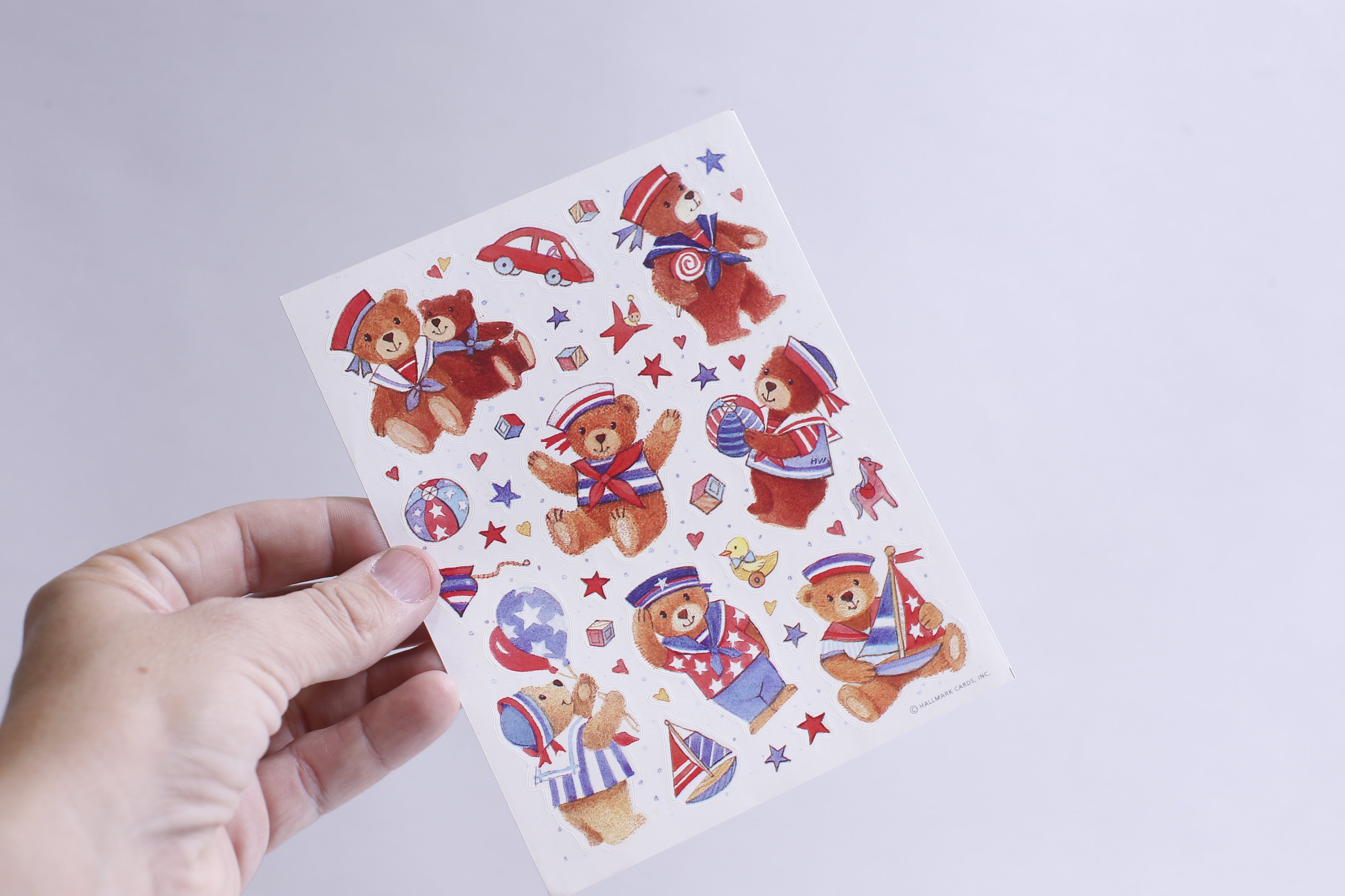 Hallmark Bear Sticker Sheet, Collectible Sticker Set, Teddy Bear Decals ...
