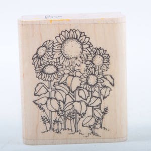 Girassol, Amor, Pequeno, Vintage, Carimbo Único, Flores, Natureza, Verão, Scrapbooking, Criação de Cartões, Madeira, Borracha ~ Sir Stampinton ~ 129