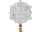 Marquis by Waterford Crystal Snowflake Ornament Lamp Finial on Brass Hardware