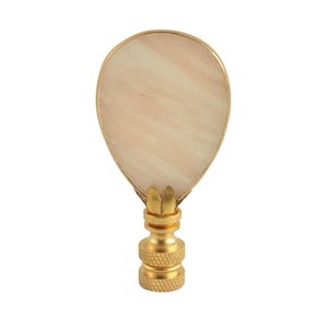 Fleuron de lampe en quartz rose sur matériel en laiton - Chaussons de ballet à bords dorés