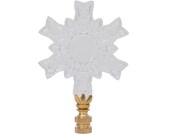 Waterford Crystal Snowflake Ornament Lamp Finial on Brass Hardware
