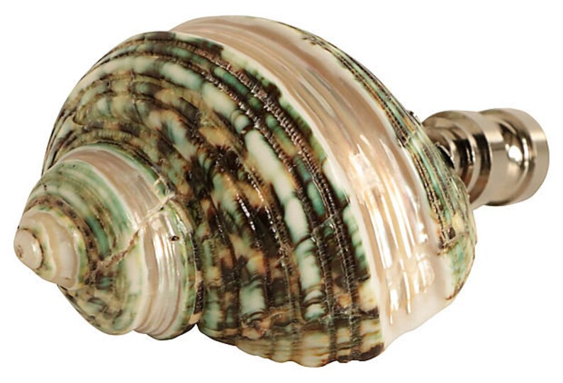 Banded Mother of Pearl Shell Lamp Finial Natural Sea Shell Etsy
