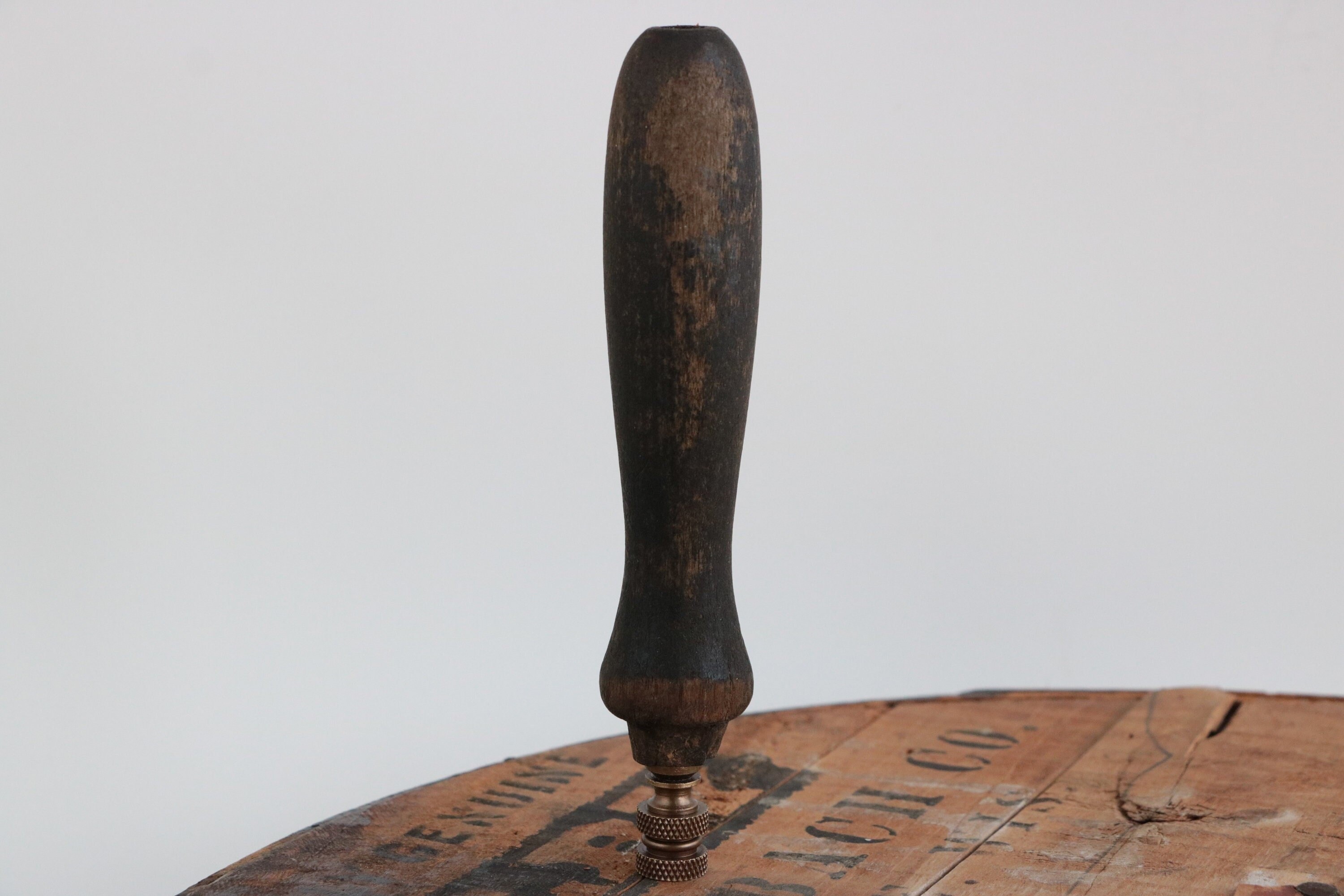 Farmhouse Style Wood Lamp Finials Crafted From Vintage Hand Etsy