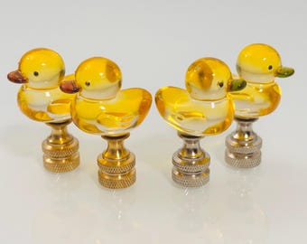 Embout de lampe canard en verre sur support en laiton ou chromé – à l'unité ou par paire