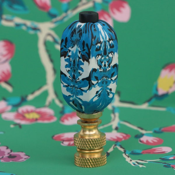 Blue and White Lamp Finials Etsy