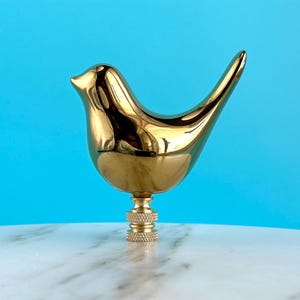 Handmade Ceramic Birds Lamp Finials - A Pair