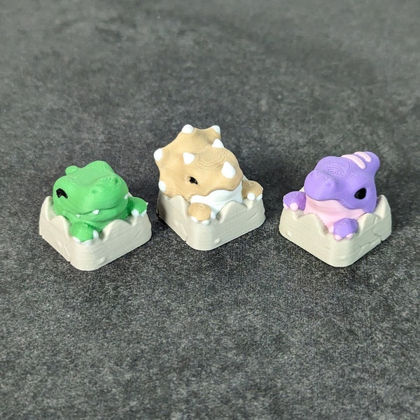 Keycap, Dinosaur, Trex, Triceratops, Parasaur, Cherry MX Keycap