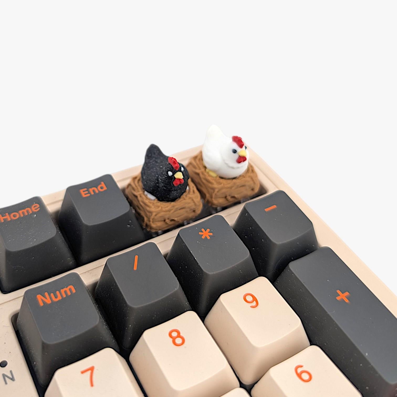 Artisan Chicken in a Nest Keycap | Mechanical Keyboard Accessory | Cozy ...